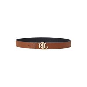 nwt Lauren Ralph Lauren Brown Gold Logo Belt M